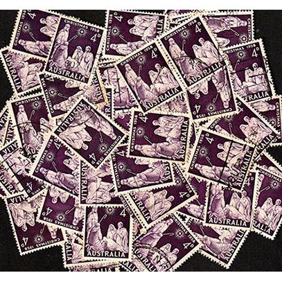 Australia 1958 Christmas 75 x 4 1/2d Used Stamps