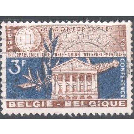 Belgium 1961 - SG1791 - 3f brown & turqouise - Interparliamentary Union - used 4