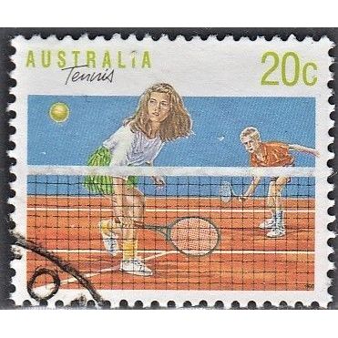 AUSTRALIA, 1990 20c Sports - Tennis p13.5, SG 1176 (Scott #1116a), used
