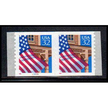 2915A 32c U.S. Flag Over Porch Very Fine MNH CNP Left 55555 10x10 PA1745