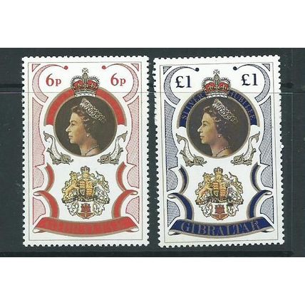 gibraltar stamps sg371 sg 371 mnhroyalty mnh set