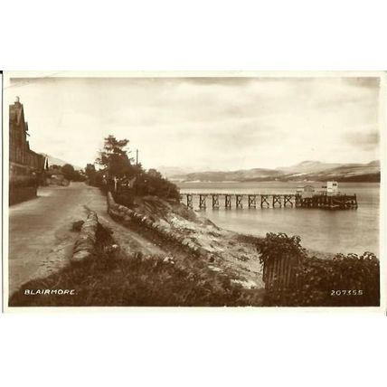 Argyllshire BLAIRMORE Pier Postcard (Valentine 207355)