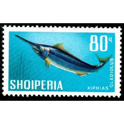 Albania 1967 Fish 80q MNH Stamp Broadbill Swordfish