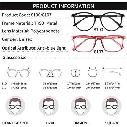 2 Pack Unisex Blue Light Blocking Glasses-PC/Gaming/TV/Phone-BLACK/PINK-NE  W