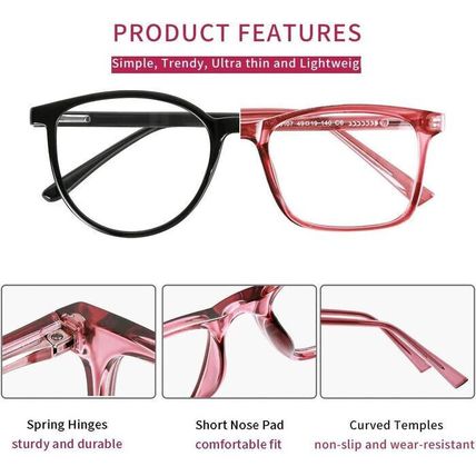 2 Pack Unisex Blue Light Blocking Glasses-PC/Gaming/TV/Phone-BLACK/PINK-NE  W