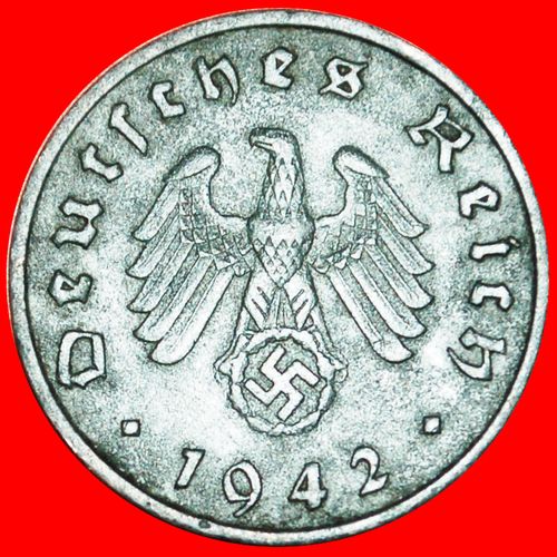 SWASTIKA: GERMANY ★ 10 REICHSPFENNIG 1942F !!! LOW START★ NO RESERVE!