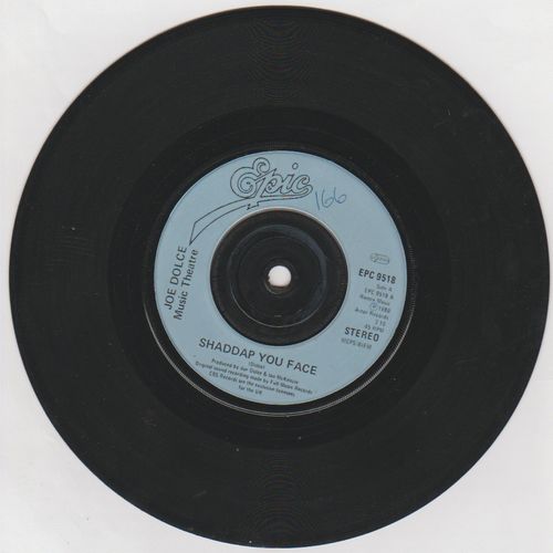 Shaddap You Face 1980 Joe Dulce on Epic label