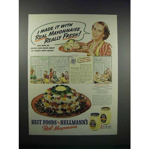 1938 Hellmann's Mayonnaise Ad - Really Fresh
