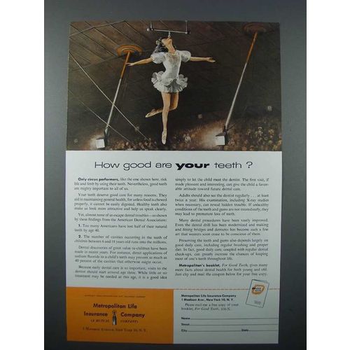 1956 Metropolitan Life Insurance Ad - How Are Teeth