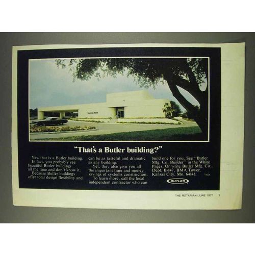 1977 Butler Mfg. Co. Building Ad - That's A Butler Building?