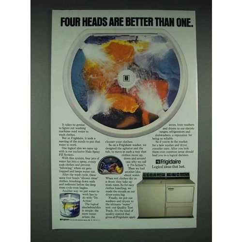 1984 Frigidaire Washer and Dryer Ad - Four Heads