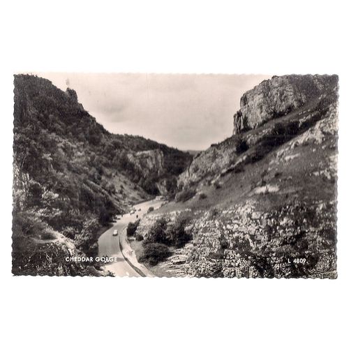 CHEDDAR GORGE, SOMERSET unused vintage postcard by Valetine 1950's RP =