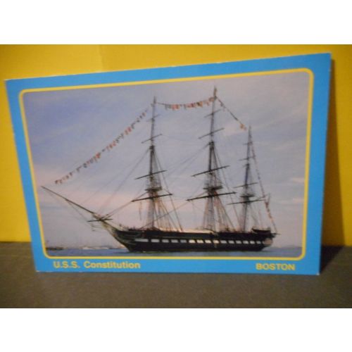 USS Constitution,Boston,Ship Postcard