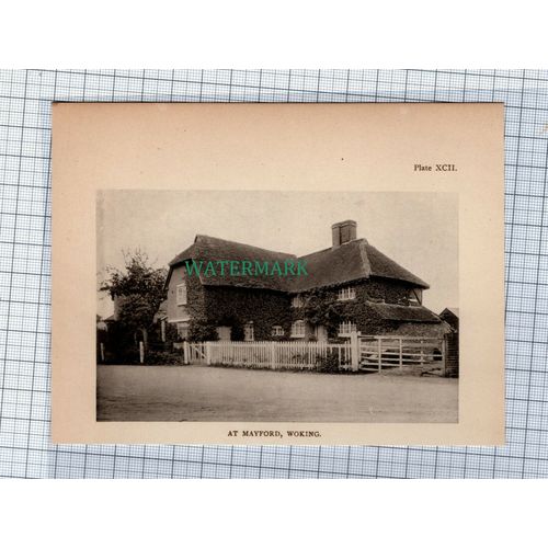C4556) Mayford Woking Surrey House - 1908 Clip