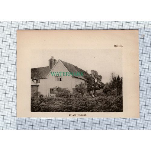 C4552) Ash Village Surrey - 1908 Clip