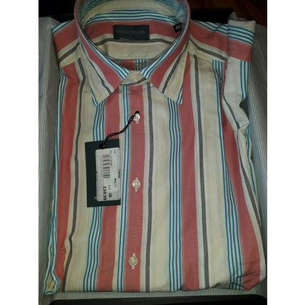 Paolo Cellini Mens Cotton Multi Colour Stripe L/S Shirt (38) £55