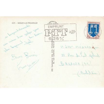Deauville Trouville Multiview France Postcard posted 1967 VGC