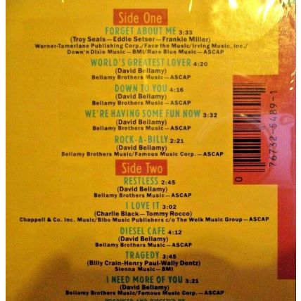 The Bellamy Brothers-Restless-1984-LP *NEW*