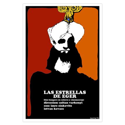 Movie Poster.EGER Stars.Hungarian film by Zoltan Varkonyi.Imre Sinkovits.Kovacs