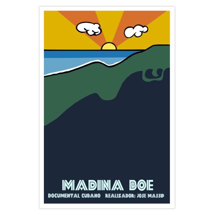Cuban movie Poster.MADINA BOE.rifle art.Home & office room wall interior decor