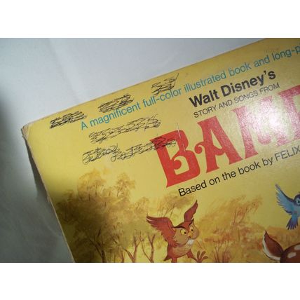 Walt Disney Bambi Vinyl LP Story and Songs Book Disneyland 3903 1969