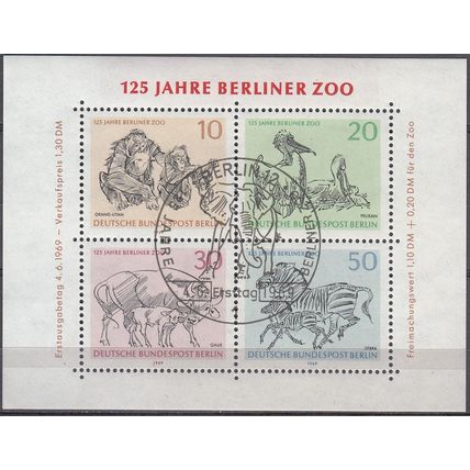 Berlin 1969 Michel Bloc Feuillet 2 O Cote (2011) 2.50 Euro Zoo de Berlin
