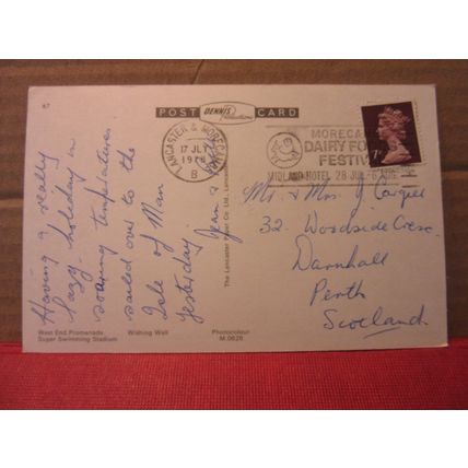 multiview, MORECAMBE , Lancashire used postcard by E T W Dennis. 1978 pm =