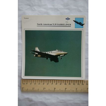 North American T-39 Sabreliner - USA - Trainer - Collectors Club Card