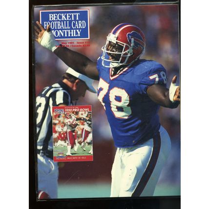 BRUCE SMITH 1991 Beckett FOOTBALL JOHNNY JOHNSON back cover NM