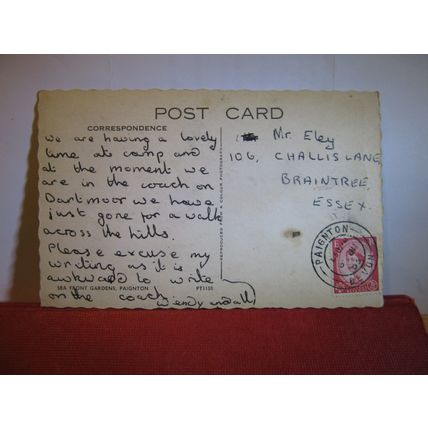 SEA FRONT GARDENS, PAIGNTON, DEVON used postcard 1963 pm =