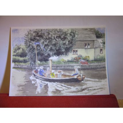 'FALCON', STEAM BOAT, MUSEUM OF THE BROADS, STALHAM, NORFOLK unused postcard =