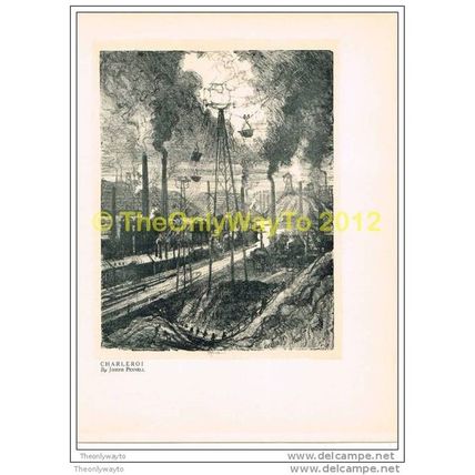 CHARLEROI, BELGIUM, JOSEPH PENNELL, Book Illustration (Print), c1914