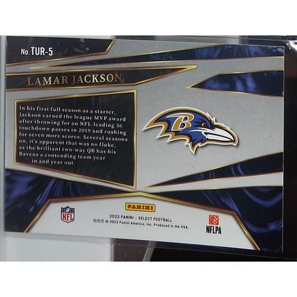 2022 Panini Select LAMAR JACKSON (Ravens) Turbo Charged #TUR-5