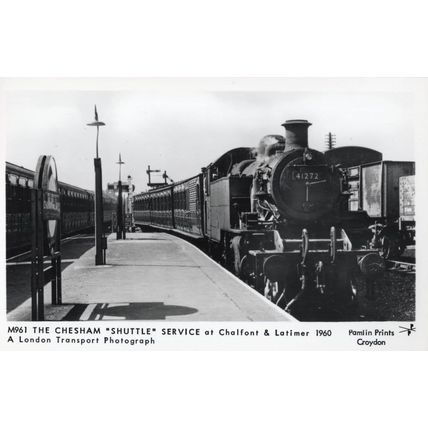Old Chesham Shuttle Service at Chalfont & Latimer Station Photo Postcard