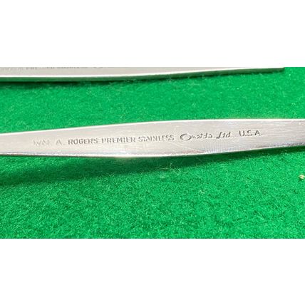 Pierced Serving Spoon and Fork, Stainless, Vintage Silverware, Gift for Mother,