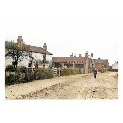 ptc1259 - Yorkshire - Blaxton Village Lane, Cottages & Farm c1920s - print 6x4