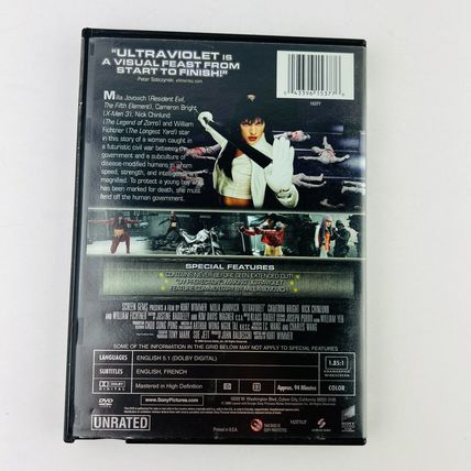 Ultraviolet Unrated Extended Cut DVD Milla Jovovich