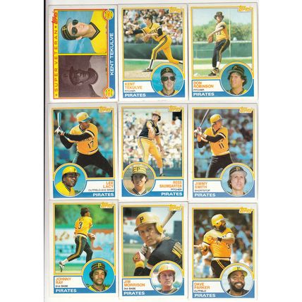 1983 Topps baseball Pittsburgh Pirates team set 28 cards
