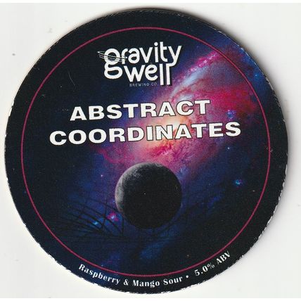 UNUSED KEG CLIP FRONT - GRAVITY WELL BREWING CO - ABSTRACT COORDINATES