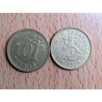 Finland 1974 10 Pennia Coin