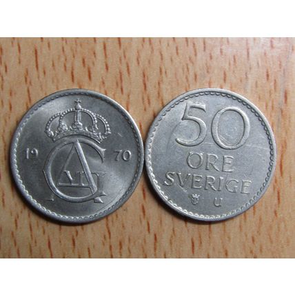 Sweden 1970 50 Ore Coin