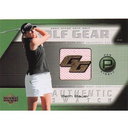 Beth Bauer Golf Gear Player Shirt Swatch Upper Deck Card