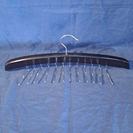 Wood Metal TIE RACK HANGER Necktie BELT Holder Scarf Bag Storage 24 Hook 17"