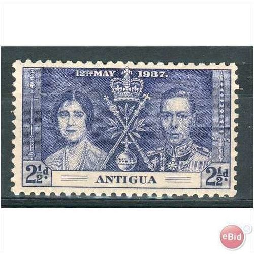 Antigua stamps 1937 SG97 Coronation Issue 2&1/2d MH