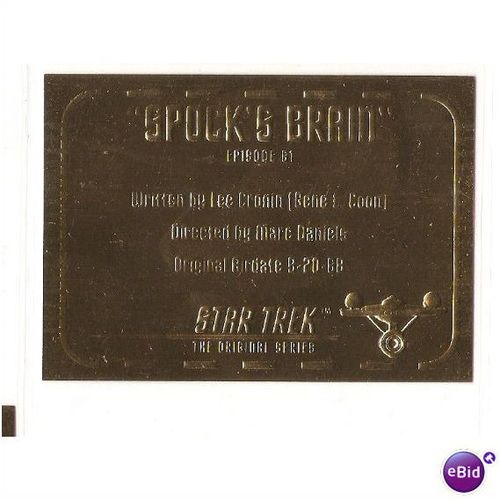 STAR TREK THE ORIGINAL SERIES 'GOLD PLAQUE' card # G61