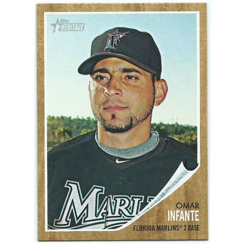2011 Topps Heritage - #130 - Omar Infante