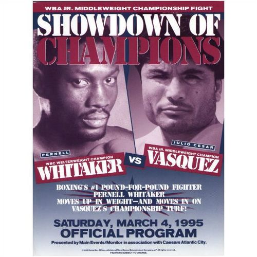 Boxing Programme-1995 March 4. Pernell Whitaker vs Julio Cesar Vasquez