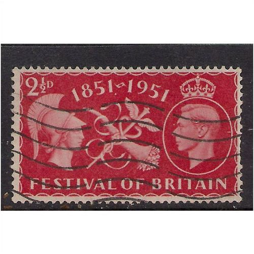 GB 1951 KGV1 2 1/2d Scarlet Festival Britain SG 513.(G828 )
