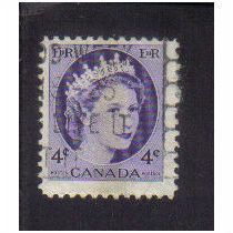 1954 canada queen elizabeth11 4c f/u sg466p