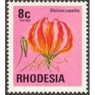 Rhodesia QEII 1976 8c Flame Lily Unmounted Mint NHM SG 496 Sc 335 postage stamp